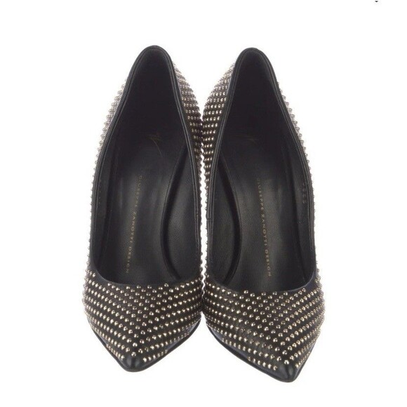 Giuseppe Zanotti Shoes - Giuseppe Zanotti Womens Studded Platform Stiletto Heel Leather Black Size 9